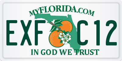 FL license plate EXFC12