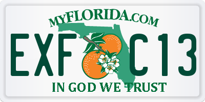 FL license plate EXFC13