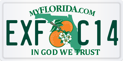 FL license plate EXFC14