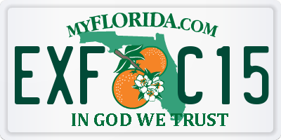 FL license plate EXFC15