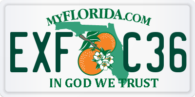 FL license plate EXFC36