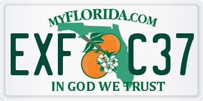 FL license plate EXFC37