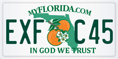 FL license plate EXFC45