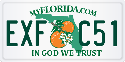 FL license plate EXFC51