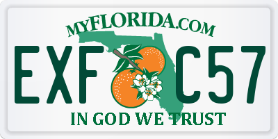 FL license plate EXFC57
