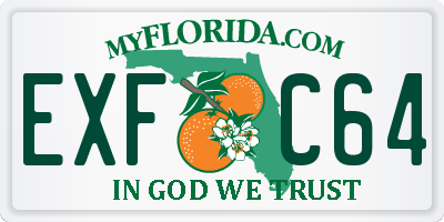 FL license plate EXFC64