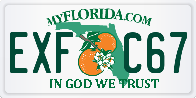 FL license plate EXFC67