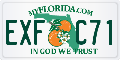 FL license plate EXFC71