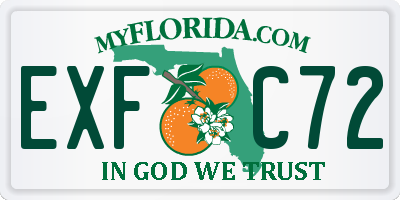 FL license plate EXFC72