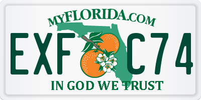 FL license plate EXFC74