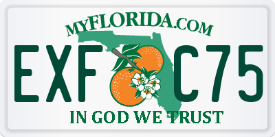 FL license plate EXFC75