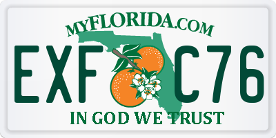 FL license plate EXFC76