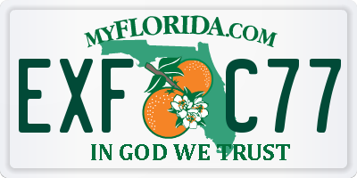 FL license plate EXFC77