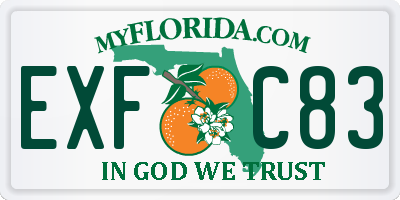 FL license plate EXFC83