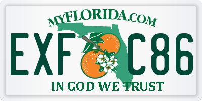 FL license plate EXFC86