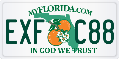 FL license plate EXFC88