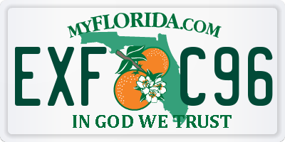 FL license plate EXFC96