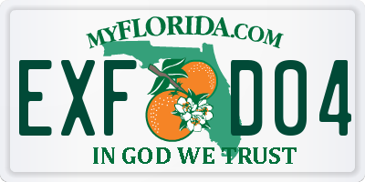 FL license plate EXFD04