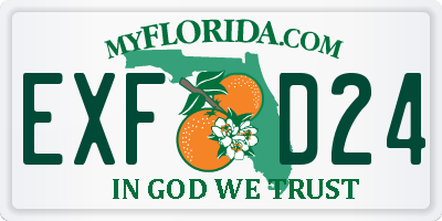 FL license plate EXFD24