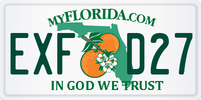 FL license plate EXFD27