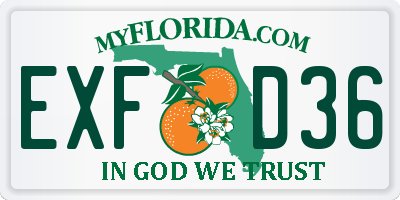 FL license plate EXFD36