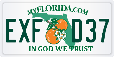 FL license plate EXFD37