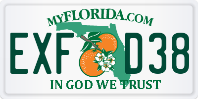 FL license plate EXFD38