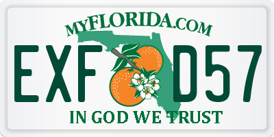 FL license plate EXFD57
