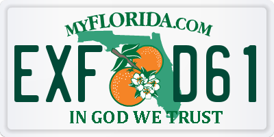 FL license plate EXFD61