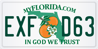 FL license plate EXFD63