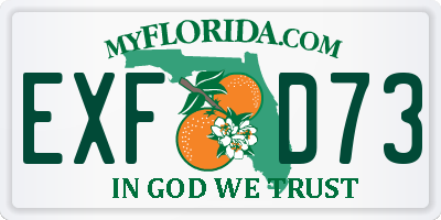FL license plate EXFD73