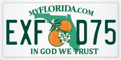 FL license plate EXFD75