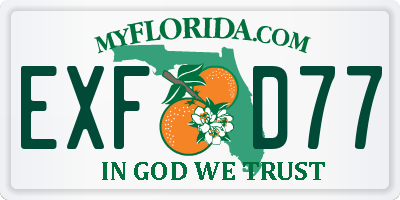 FL license plate EXFD77
