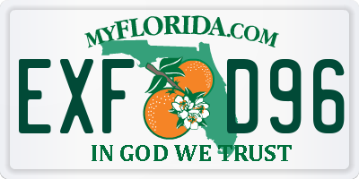 FL license plate EXFD96