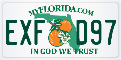 FL license plate EXFD97