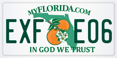 FL license plate EXFE06