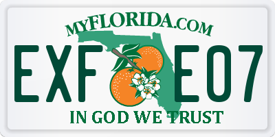 FL license plate EXFE07