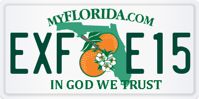 FL license plate EXFE15
