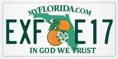 FL license plate EXFE17