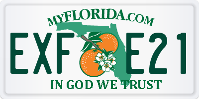 FL license plate EXFE21