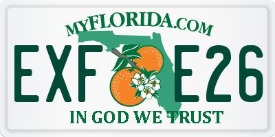 FL license plate EXFE26
