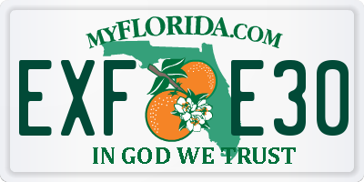 FL license plate EXFE30