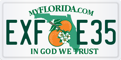 FL license plate EXFE35