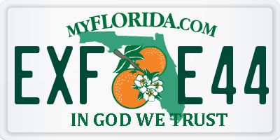FL license plate EXFE44