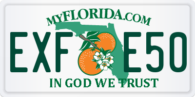 FL license plate EXFE50