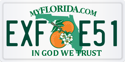 FL license plate EXFE51