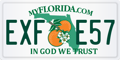 FL license plate EXFE57