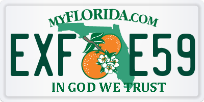 FL license plate EXFE59