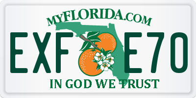 FL license plate EXFE70