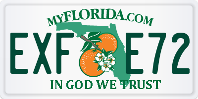 FL license plate EXFE72